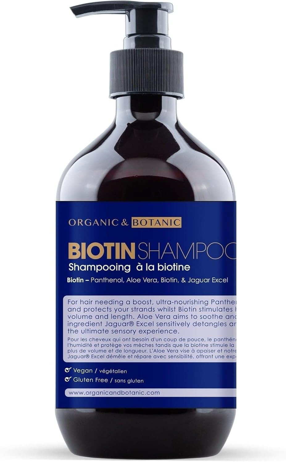Organic & Botanic Biotin Conditioner 500ml | Shampoo for Dry, Dull hair. Helps against Premature Hair Loss and Graying