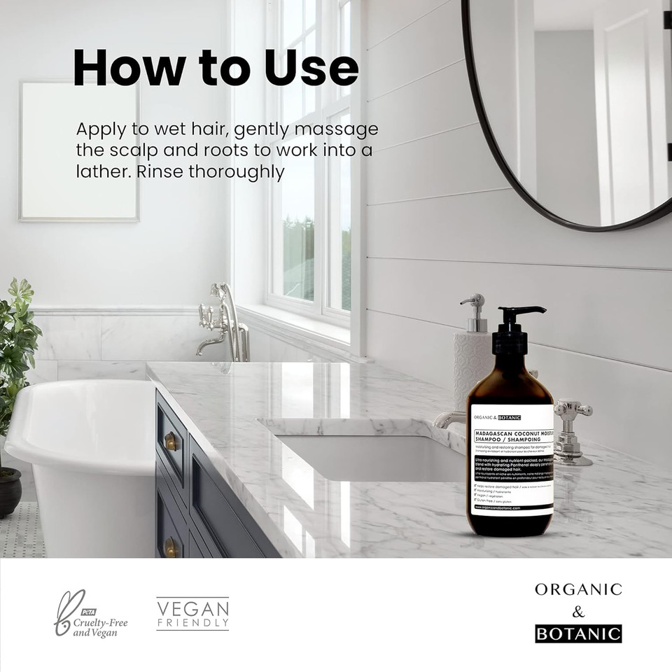 Organic & Botanic Madagascan Coconut Moisturising Shampoo 500ml