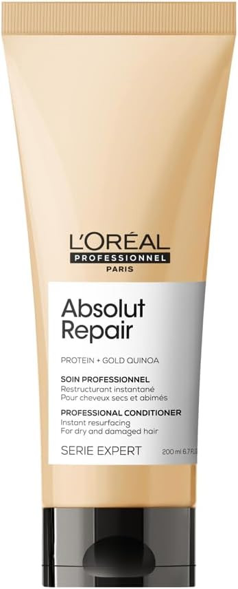 LOréal Professionnel Conditioner, With Protein And Gold Quinoa for Dry And Damaged Hair, Serie Expert Absolut Repair