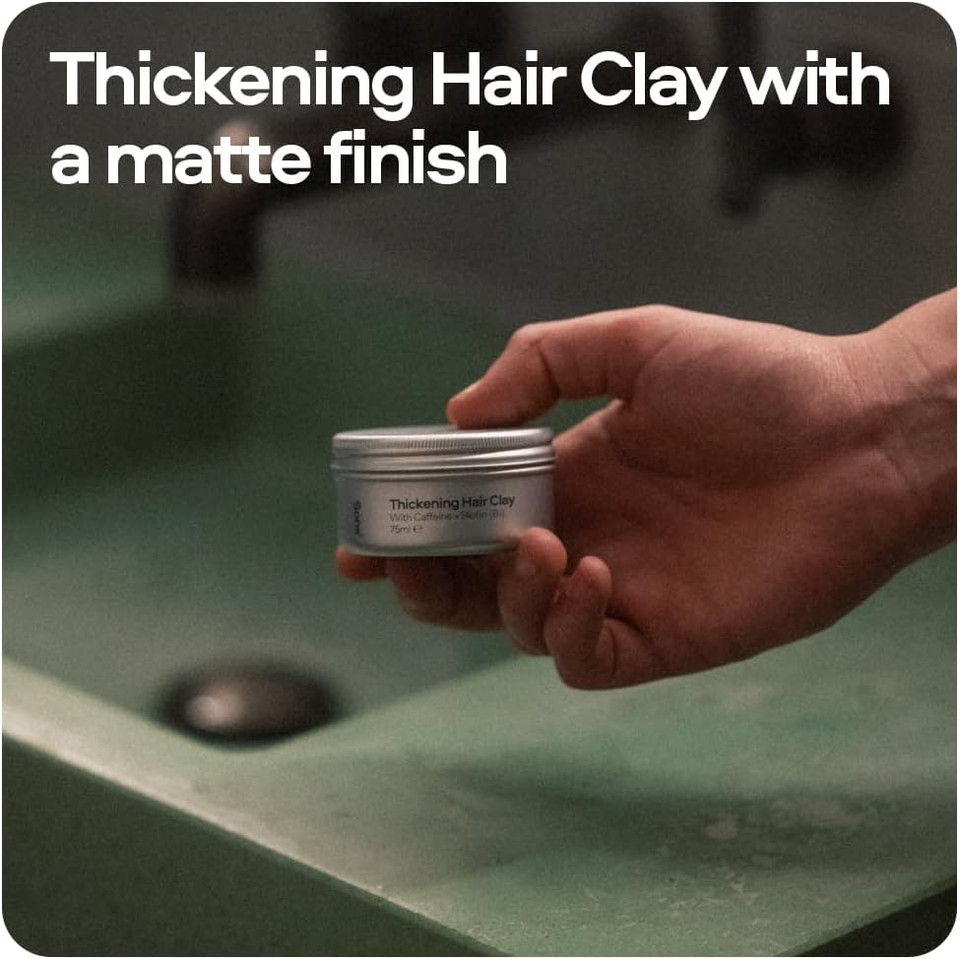 Sons Thickening Hair Clay For Men. Hair Styling Clay with Caffeine & Biotin. Pomade for Men's Hair Growth & Thickening. Treatment For Hair Loss & Thinning. 1 Month Supply. Made in Europe