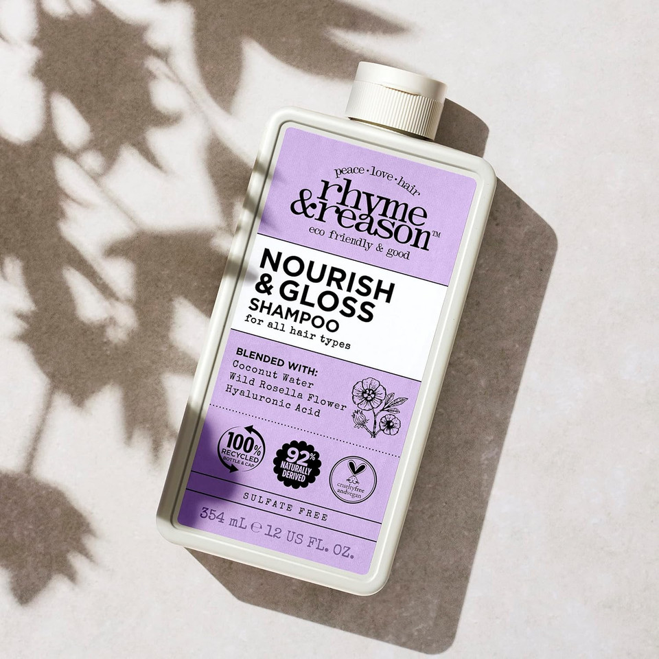 Rhyme & Reason - Nourish & Gloss Shampoo, Hydrating, All Hair Types (354ml)