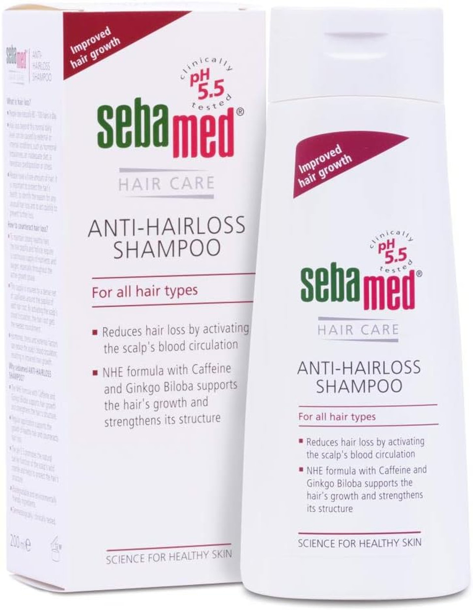 Sebamed Anti Hairloss Shampoo For Improved Hair Gowth 200ml - Pack of 2