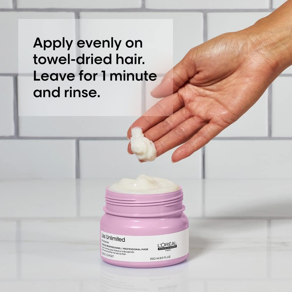 LOréal Professionnel Mask, For Rebellious and Frizzy Hair, Serie Expert Liss Unlimited, 250 ml LOréal Professionnel Mask, For Rebellious and Frizzy Hair, Serie Expert Liss Unlimited, 250 ml