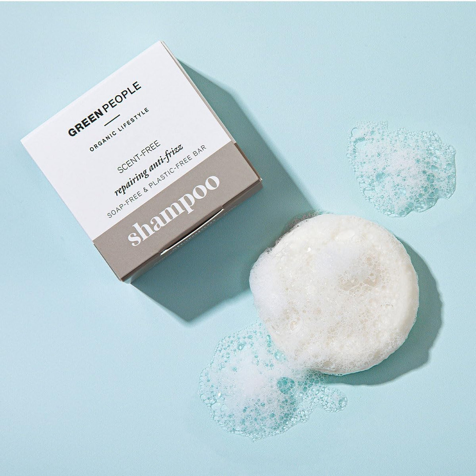 Green People Scent Free Shampoo Bar - Natural & Organic Zero Waste - Ultra-Gentle for Sensitive Scalp - Vegan, 50g