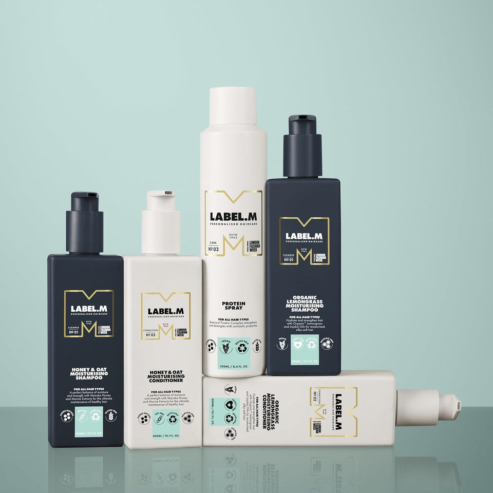 LABEL.M Honey & Oat Moisturising Shampoo 300ml  With Recyclable Pump