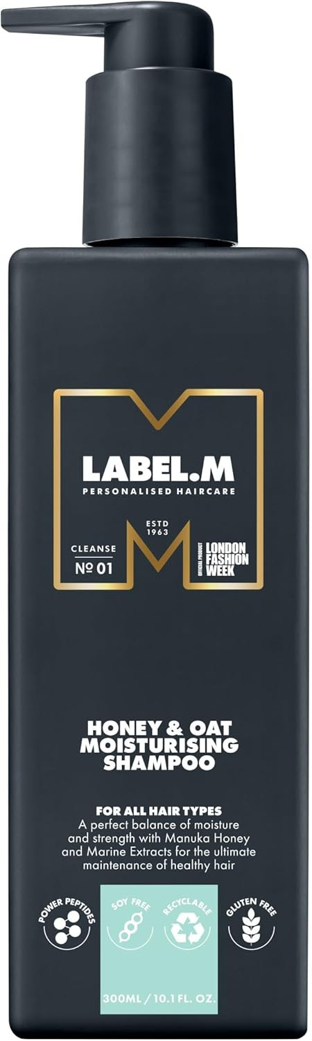 LABEL.M Honey & Oat Moisturising Shampoo 300ml  With Recyclable Pump