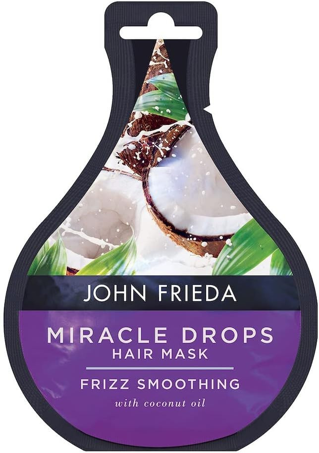 John Frieda Miracle Drops Frizz Smoothing Hair Mask 25 ml, Anti-Frizz Deep Conditioning Treatment for Frizzy, Dry Hair