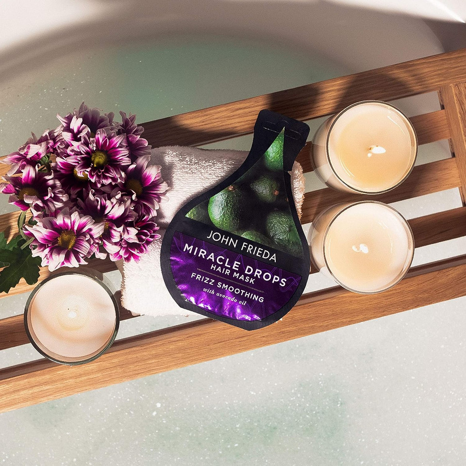 John Frieda Miracle Drops Frizz Smoothing Hair Mask 25 ml, Anti-Frizz Deep Conditioning Treatment for Frizzy, Dry Hair