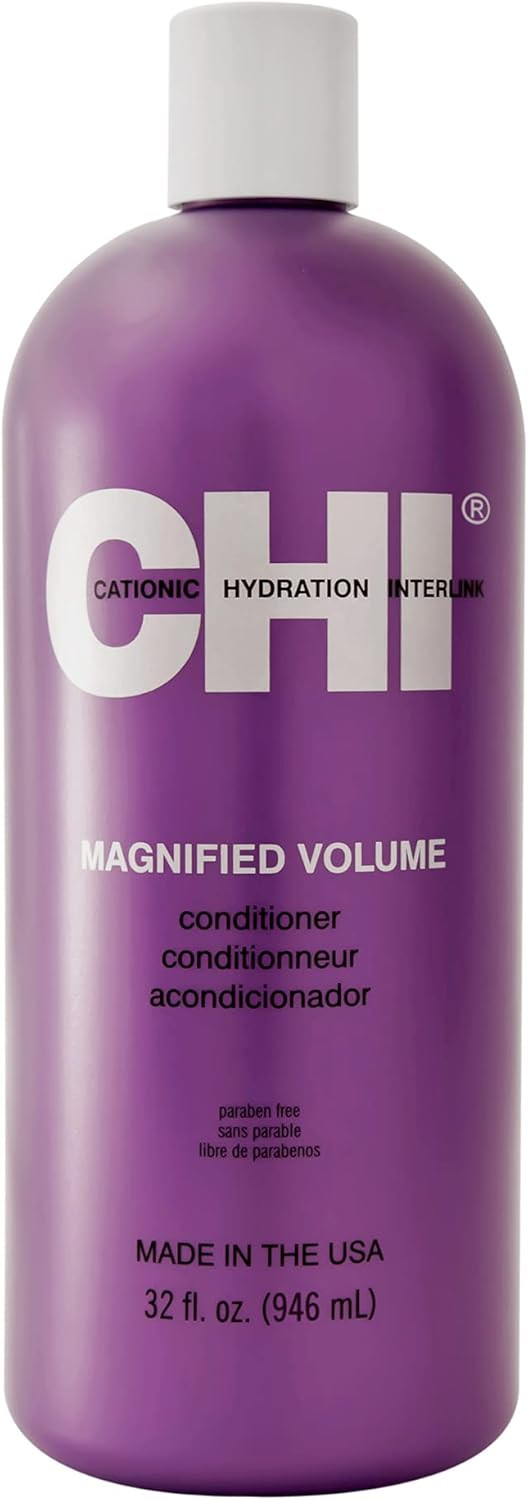CHI Magnified Volume Conditioner Volumising Hair Products for Fine, Limp Hair Adds Hair Volume & Body Strengthens Hair Low pH, Color Safe, Paraben-Free & Sulphate Free Conditioner, 355 ml