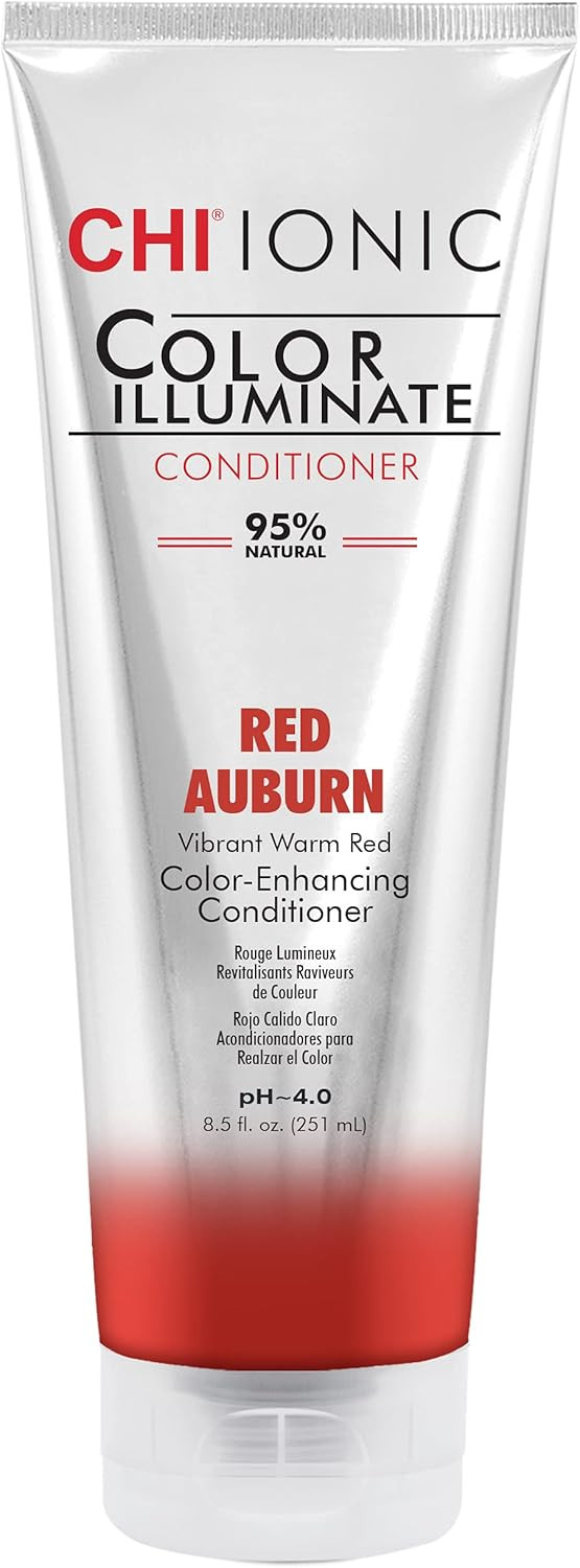CHI Ionic Color Illuminate Conditioner - Red Auburn, Color Enhancing Conditioner, 251 ml