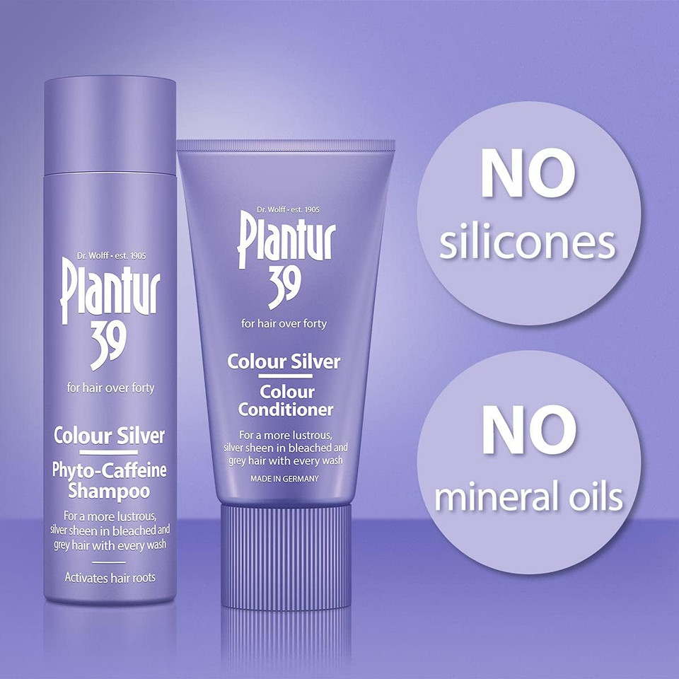 Plantur 39 Purple Shampoo 250ml | Enhanced Silver Sheen for Bleached and Grey Hair | Prevents and Reduces Hair Loss and Supports Hair Growth