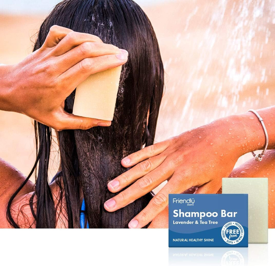 Friendly Soap Handmade Natural Lavender & Tea Tree Shampoo Bar (Case of 6)