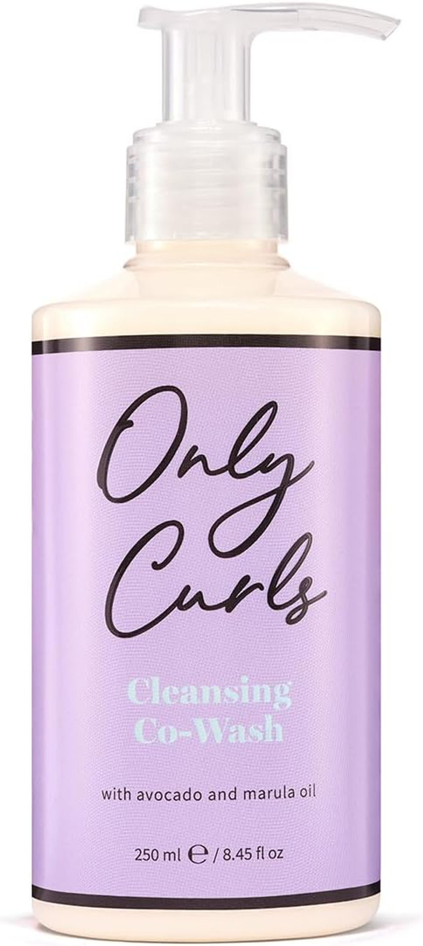 Only Curls Cleansing Co-Wash, 250ml, 2 in 1 Shampoo & Conditioner, Sulphate-Free, Gentle Formula, Nourishing, Hydrating & Detangling, Conditioning & Cleansing, Cruelty Free, For All Curly Hair Types