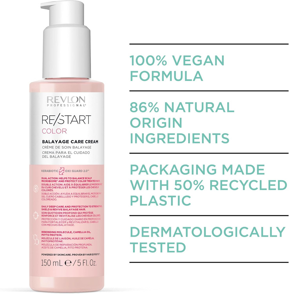 Re/Start Revlon Professional Color Balayage Care Cream, Vegan Leave-In Treatment for Stronger, Softer Balayage Coloured Hair, 150 ml