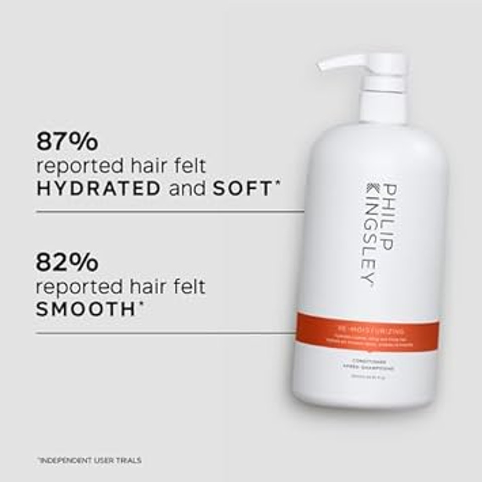 Philip Kingsley | Re-Moisturizing Conditioner | Hydrating and Nourishing for Curly, Wavy, Coarse, Frizzy Dry Hair | Hydrates, Tames, and Smooths | 150ml