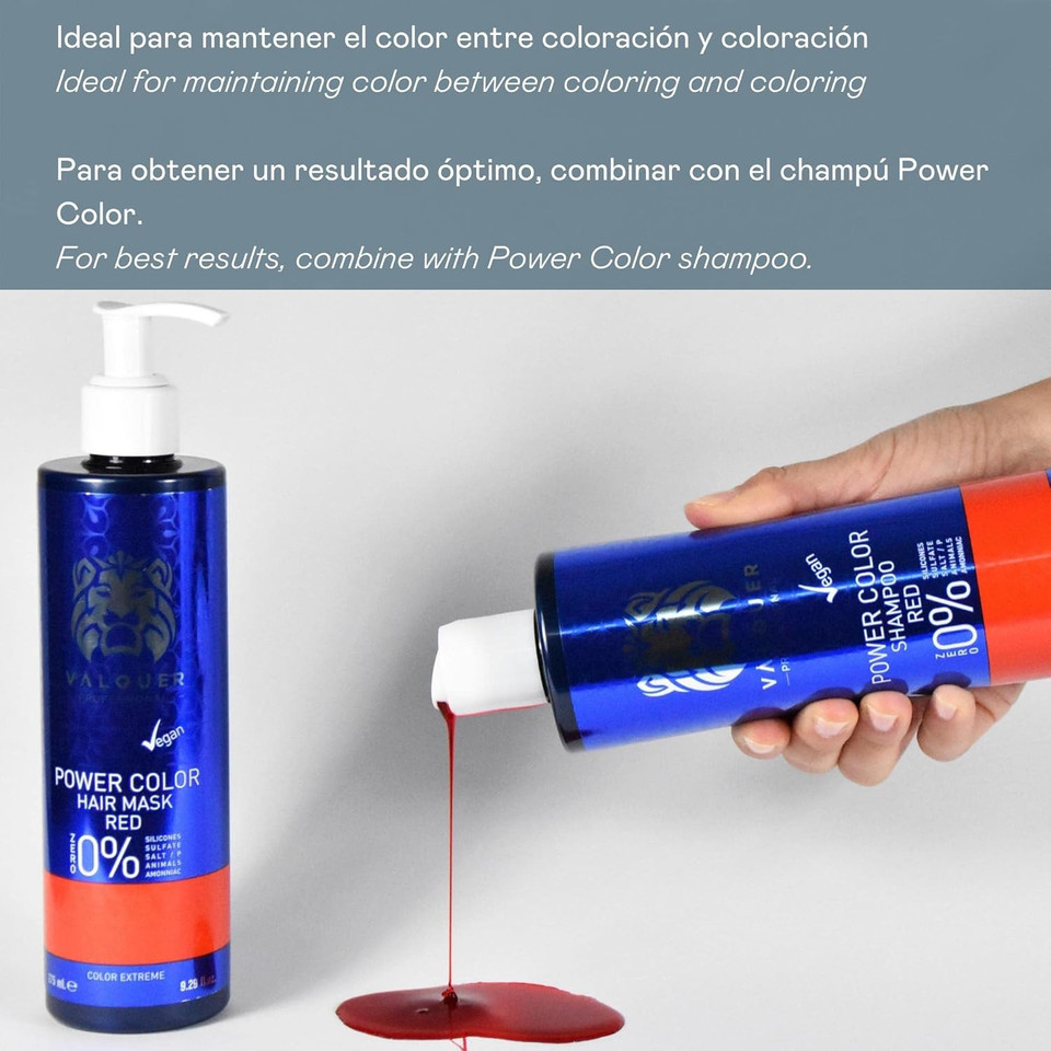 Valquer Professional Shampoo Power Colour Dyed Hair Vegan and Sulfate (Neutral) Hair Colour Enhancer - 400ml