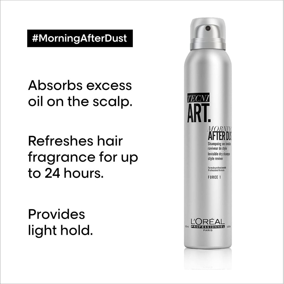 L'Oréal Professionnel Tecni.ART Volume Refresh, Invisible Dry Shampoo, No Need to Rinse, Removes Excess Oil, Suitable for All Hair Types, 200ml