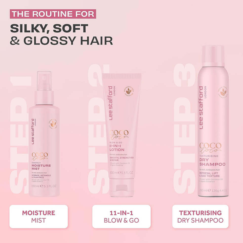 Lee Stafford Coco Loco & Agave Texturising Dry Shampoo, 200 ml