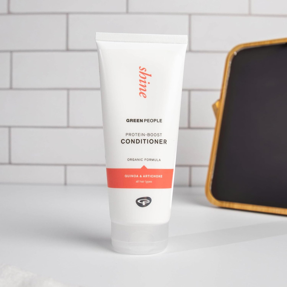 Green People Protein-Boost Conditioner - For Bounce & Shine - Silicone & SLS Free - Natural, Organic & Vegan, 200ml