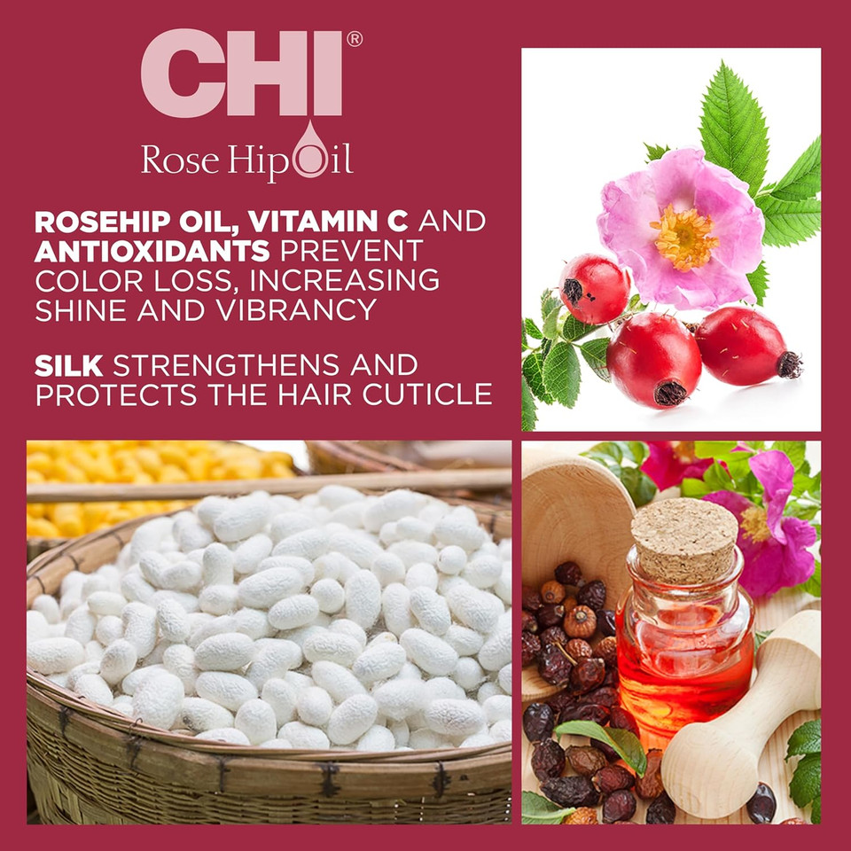 CHI Rosehip Oil, Color Nurture, Protecting Shampoo, 340 ml, white