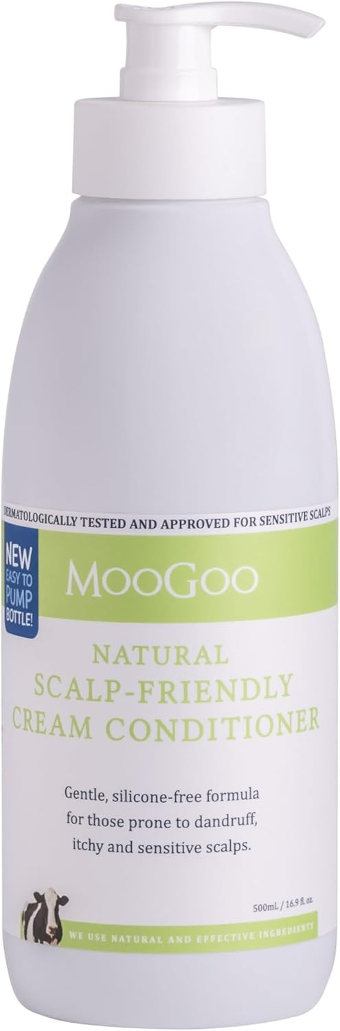 MooGoo Cream Conditioner - For Itchy, Dry, Eczema, Psoriasis & Dandruff Prone Scalps  SLS, Silicone, Sulfate & Paraben Free - Natural & Gentle Formula  500ml / 16.9 fl.oz