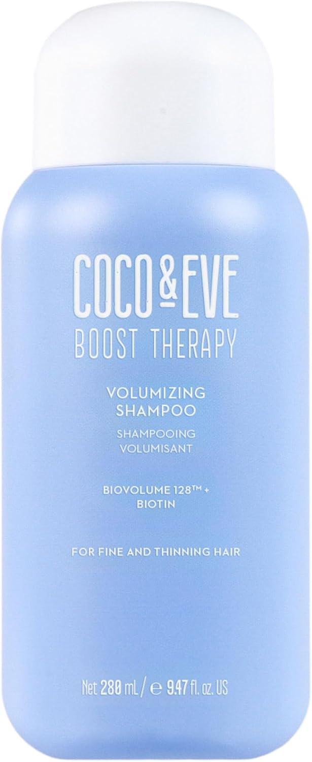Coco & Eve Boost Therapy Hair Volumising Shampoo with Biotin, Panthenol to Target Thinning, Enhance Volume and Density. Strengthening, Thickening Shampoo for Fuller, Healthier Hair (280ml)