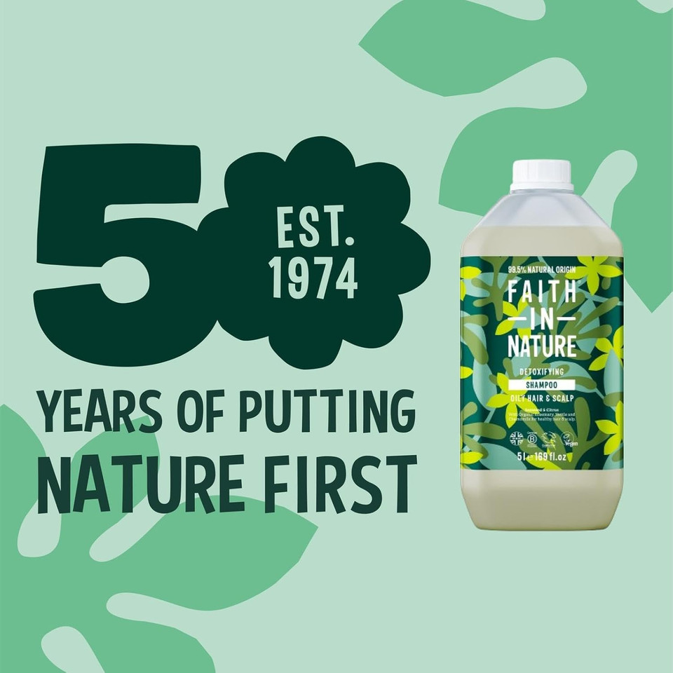 Faith In Nature Organic Coconut Shampoo, Hydrating for Dry Hair & Scalp, Vegan & Cruelty Free, No SLS, Silcones or Parabens, 5L Refill Pack Faith In Nature Organic Coconut Shampoo, Hydrating for Dry Hair & Scalp, Vegan & Cruelty Free, No SLS, Silcones or Parabens, 5L Refill Pack