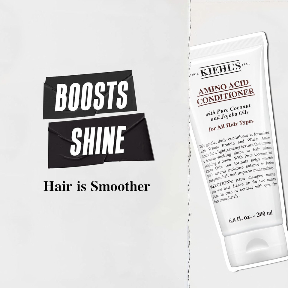 Kiehl's Amino Acid Conditioner, Strengthening and Moisturising Hair Treatment, Suitable for All Hair Types