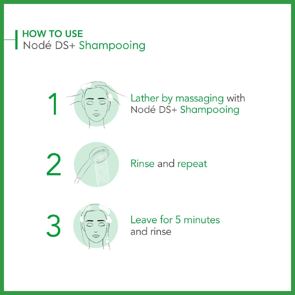 Bioderma Nodé DS+ Anti Dandruff Shampoo - Shampoo for Severe & Persistent Dandruff, Gently Cleanses & Soothes for Itching Relief, Hair Care for Sensitive Scalps, 125ml (Pack of 2)