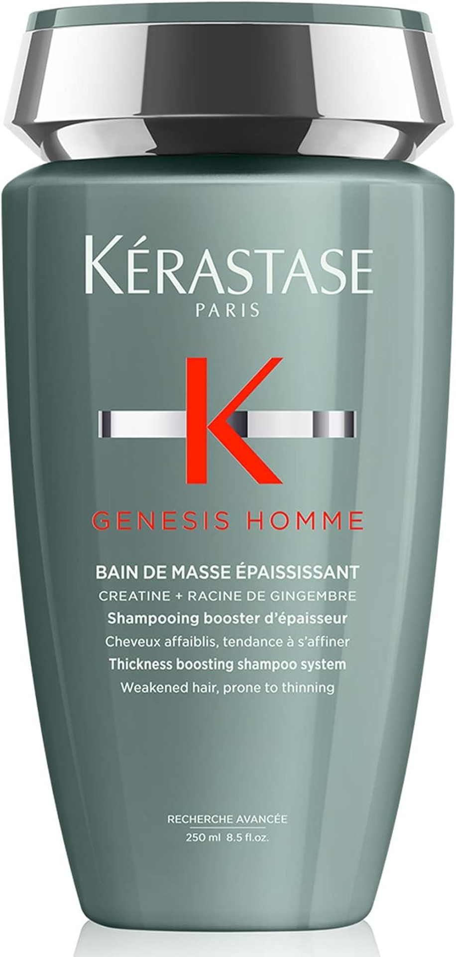 Kérastase Genesis Homme Mens Shampoo, Anti-Fall Thickening Shampoo, for Weakened and Thinning Hair, Bain De Masse Epaississant, 250 ml