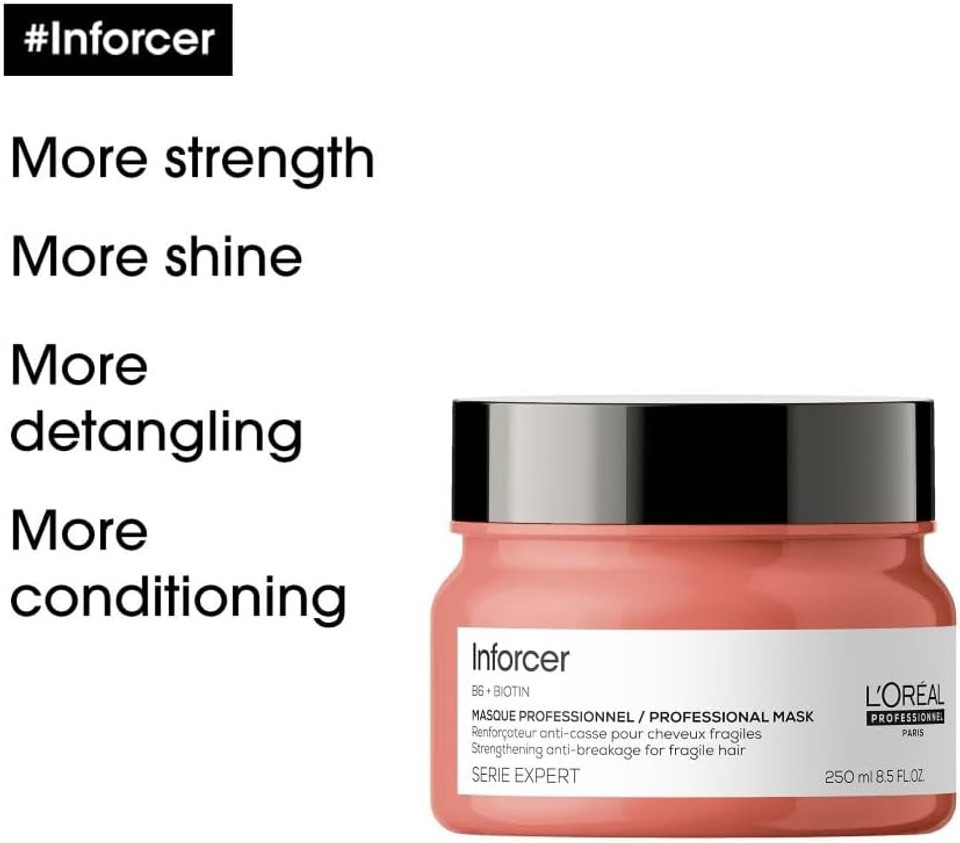 LOréal Professionnel Mask, For Fragile, Breaking and Weakened Hair, Serie Expert Inforcer, 250 ml LOréal Professionnel Mask, For Fragile, Breaking and Weakened Hair, Serie Expert Inforcer, 250 ml
