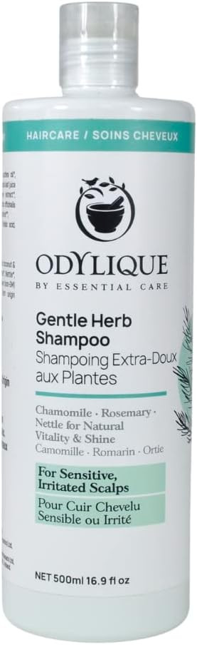 Odylique Gentle Herb Organic & Natural Shampoo 500ml | Sensitive Scalps | 100% Natural Vegan & Organic | SLS Free & Silicone Free | Salt Free Shampoo