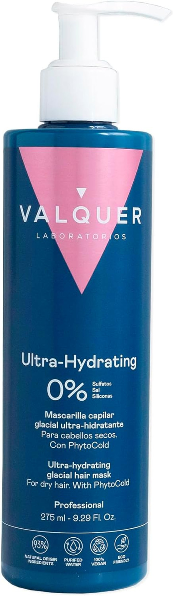 Valquer Ultra-Hydrating Hair Mask Formula Zero. Revitalizes, nourishes, repairs, and conditions dry hair with soy extract, panthenol, vitamin E, and phytokeratin. Vegan. 275 ml Valquer Ultra-Hydrating Hair Mask Formula Zero. Revitalizes, nourishes, repairs, and conditions dry hair with soy extract, panthenol, vitamin E, and phytokeratin. Vegan. 275 ml