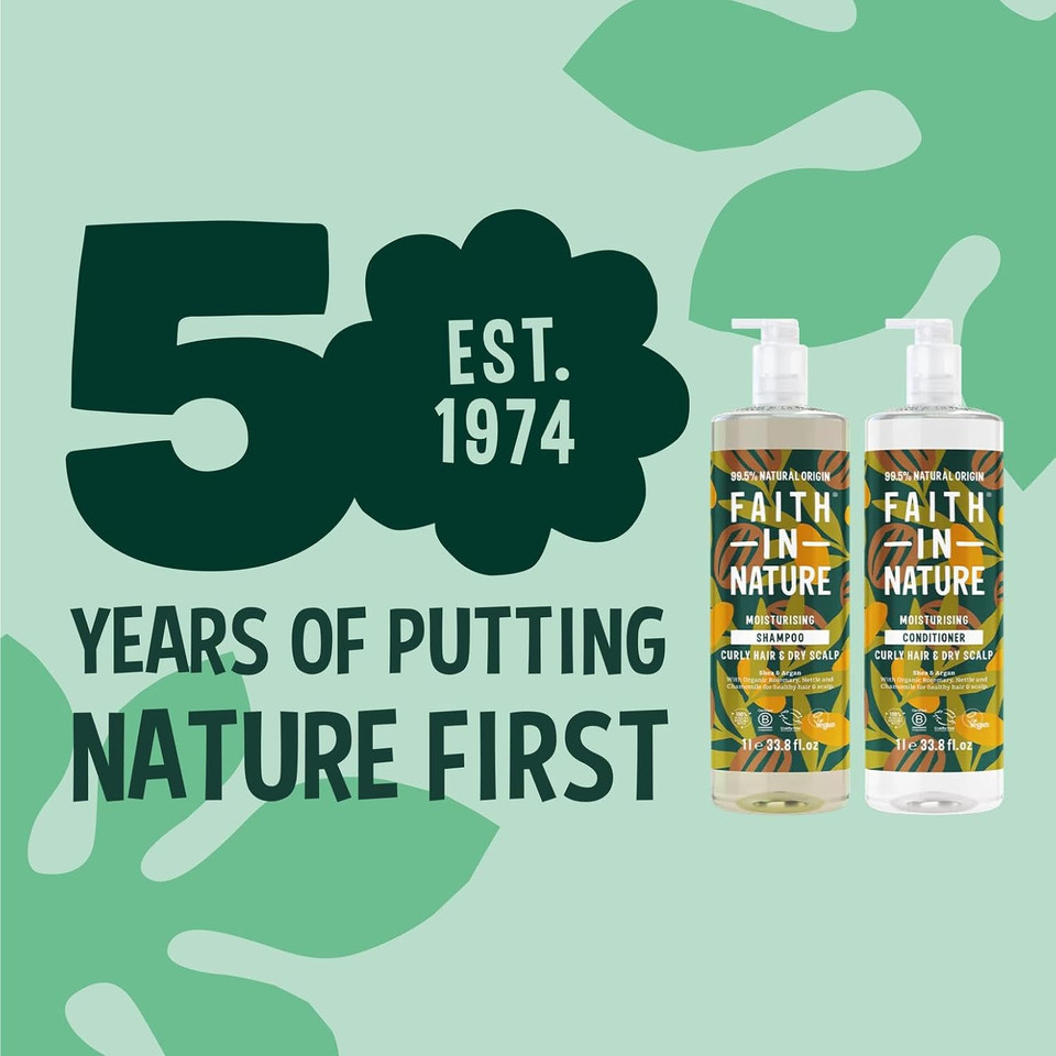 Faith In Nature 2 x 1L Natural Shea & Argan Shampoo and Conditioner Set, Nourishing, Vegan & Cruelty Free, No SLS or Parabens, For Very Dry to Dry Hair Faith In Nature 2 x 1L Natural Shea & Argan Shampoo and Conditioner Set, Nourishing, Vegan & Cruelty Free, No SLS or Parabens, For Very Dry to Dry Hair