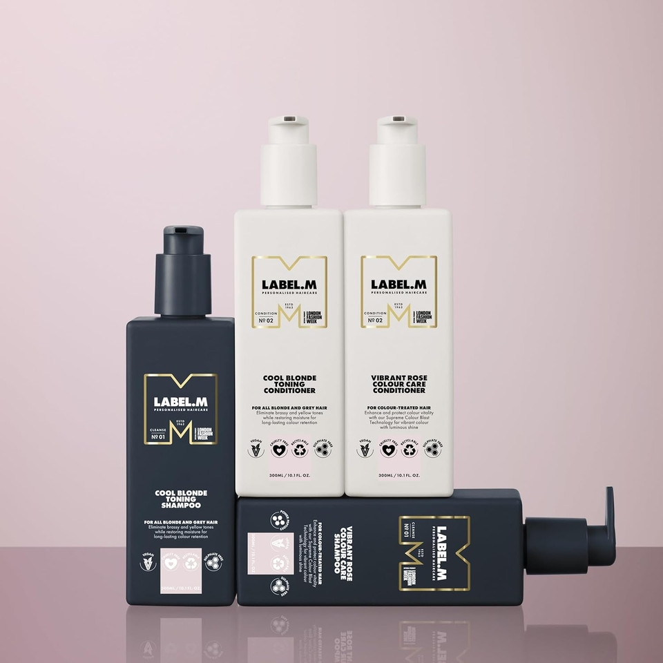 LABEL.M Cool Blonde Toning Shampoo 300ml  With Recyclable Pump