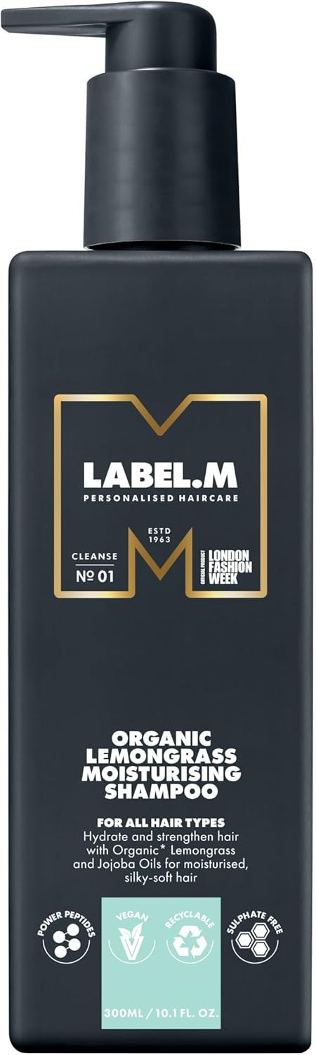 LABEL.M Organic Lemongrass Moisturising Shampoo 300ml  With Recyclable Pump