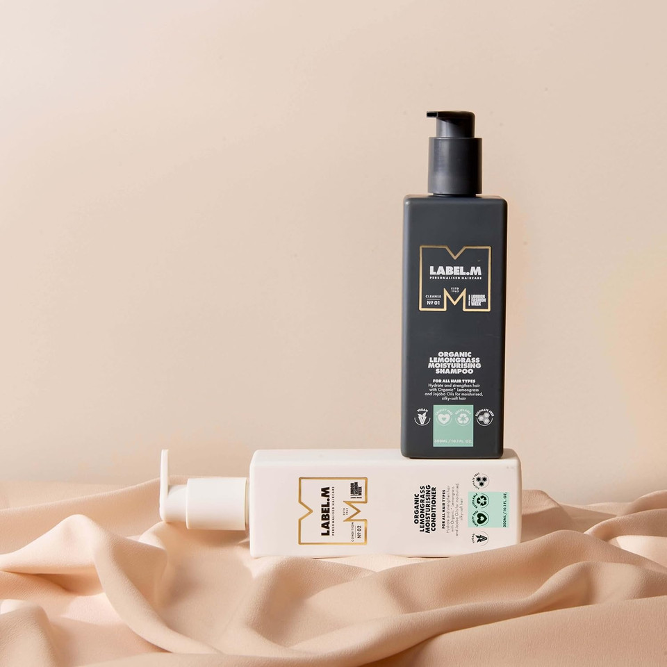 LABEL.M Organic Lemongrass Moisturising Shampoo 300ml  With Recyclable Pump