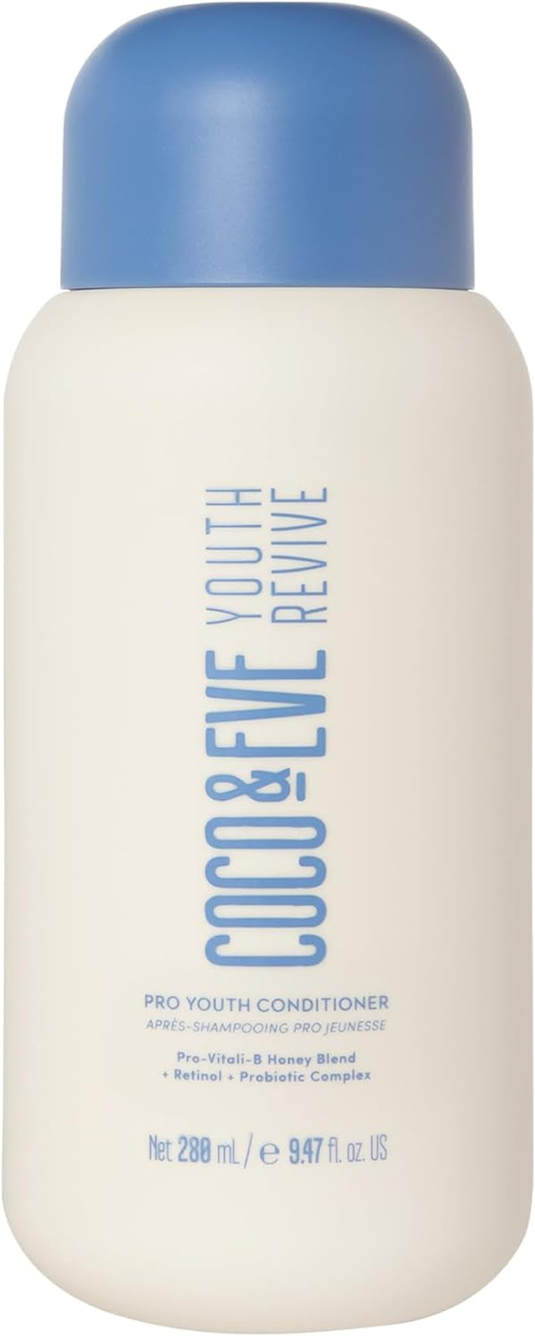 Coco & Eve Pro Youth Conditioner. Anti-aging, strength, shine, volume. Regulate dandruff. With honey, retinol for youthful hydrated hair. (280ml)