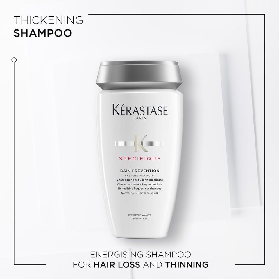 Kérastase Specifique, Nourishing & Balancing Anti-Fall Shampoo, For Normal Hair and Hair-Thinning, No Silicone, Bain Prevention, 250ml