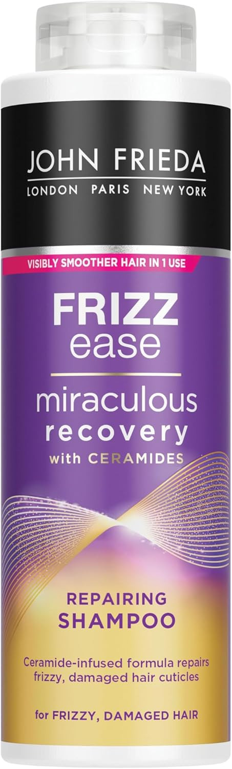 John Frieda Frizz Ease Miraculous Recovery Mini Shampoo 500ml, Moisturising Shampoo for Frizzy, Damaged Hair and Split Ends
