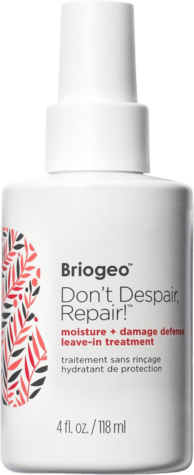 Briogeo Dont Despair Repair Moisture + Damage Defense Leave-In Treatment, Seals Split Ends and Repairs Dry, Damaged Hair, Vegan, Phalate & Paraben-Free - 118ml