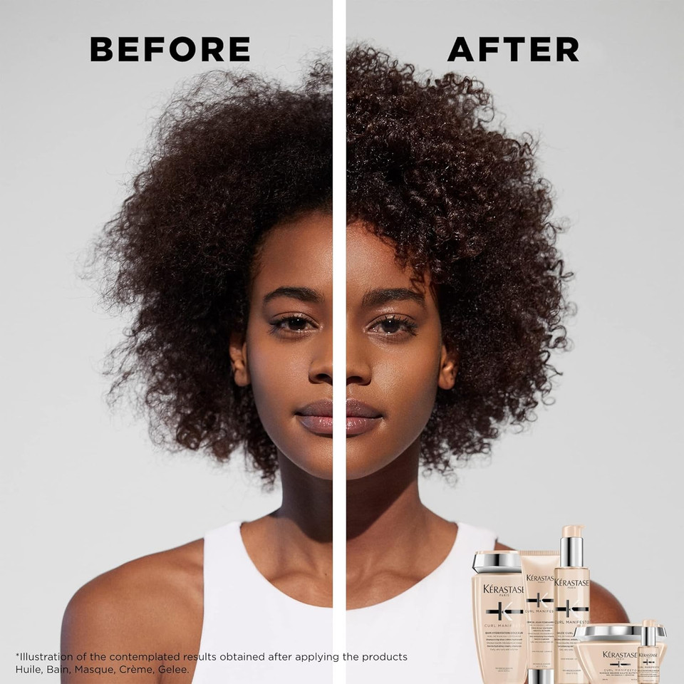 Kérastase Curl Manifesto, Gentle, Lightweight & Detangling Conditioner, For Curly to Very Curly & Coily Hair, With Manuka Honey & Ceramide, Fondant Hydratation, 250ml