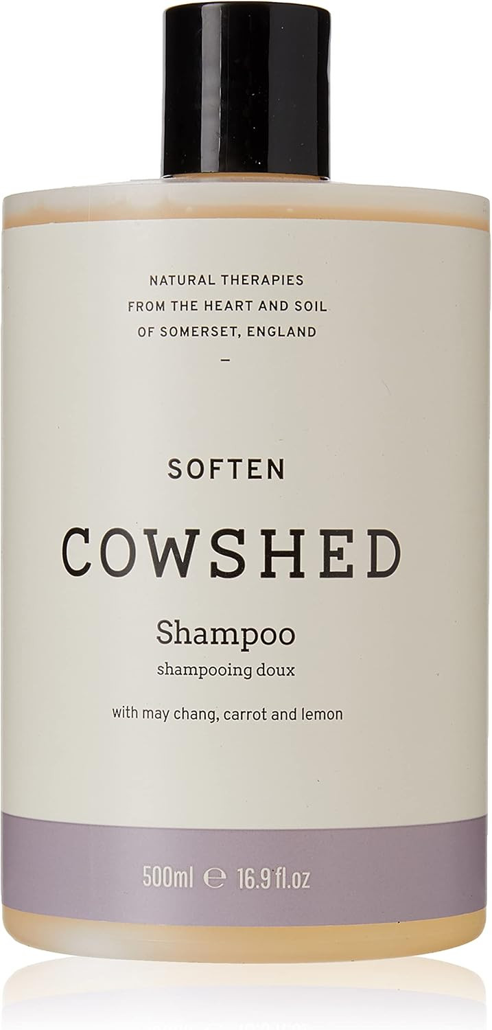 Cowshed Soften Shampoo - 500 ml - Volumising Shampoos for All Hair Types | Everyday Hydrating Shampoo Sulphate and Paraben Free | Vegan Moisturising Shampoos for Fine Hair