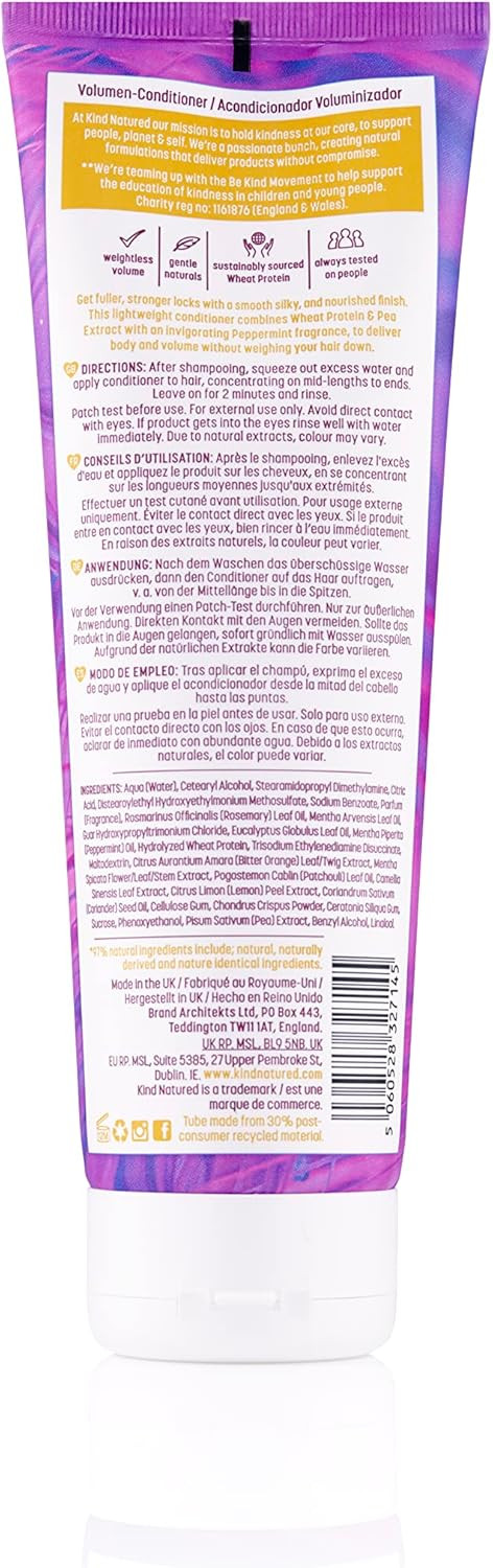 Kind Natured Nourishing Conditioner - Jojoba & Avocado 250ml. For dry hair. Helps maintain strong, healthy hair. 97% Natural ingredients