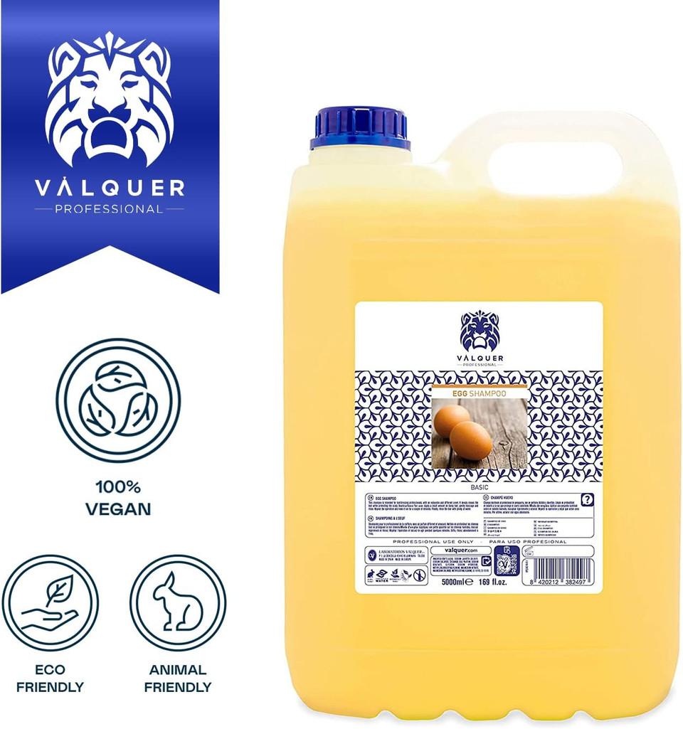 Valquer Professional Special Egg Shampoo for Hair Salon Shampoo for Professional Carafa 5000 ml Shampoo