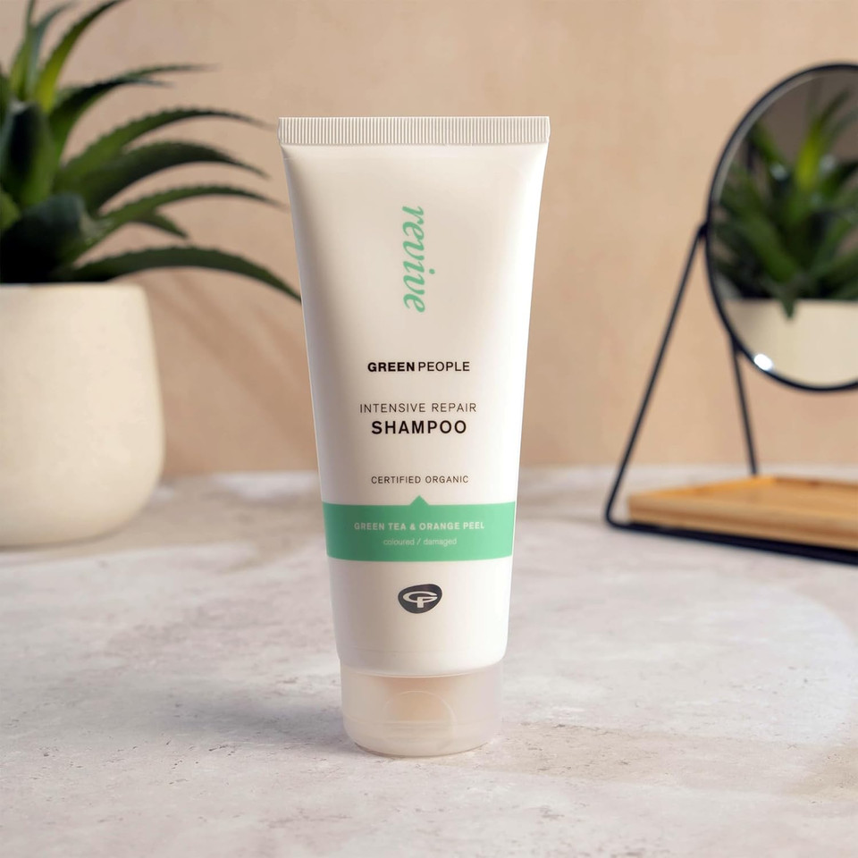 Green People Intensive Care Hair Shampoo (200ml) and Conditioner (200ml) Bundle, Certified organic ingredients, Green Tea and Orange Peel, Vegan and Cruelty free