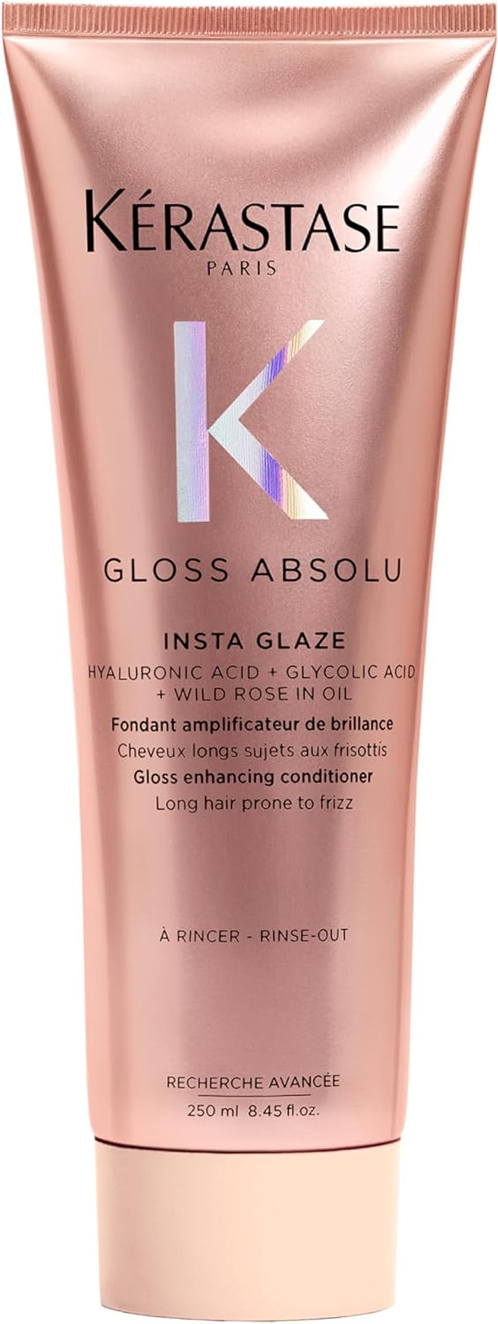 Kérastase Gloss Absolu Conditioner for All Hair Types, with Glycolic Acid, Hyaluronic Acid & Wild Rose 250ml