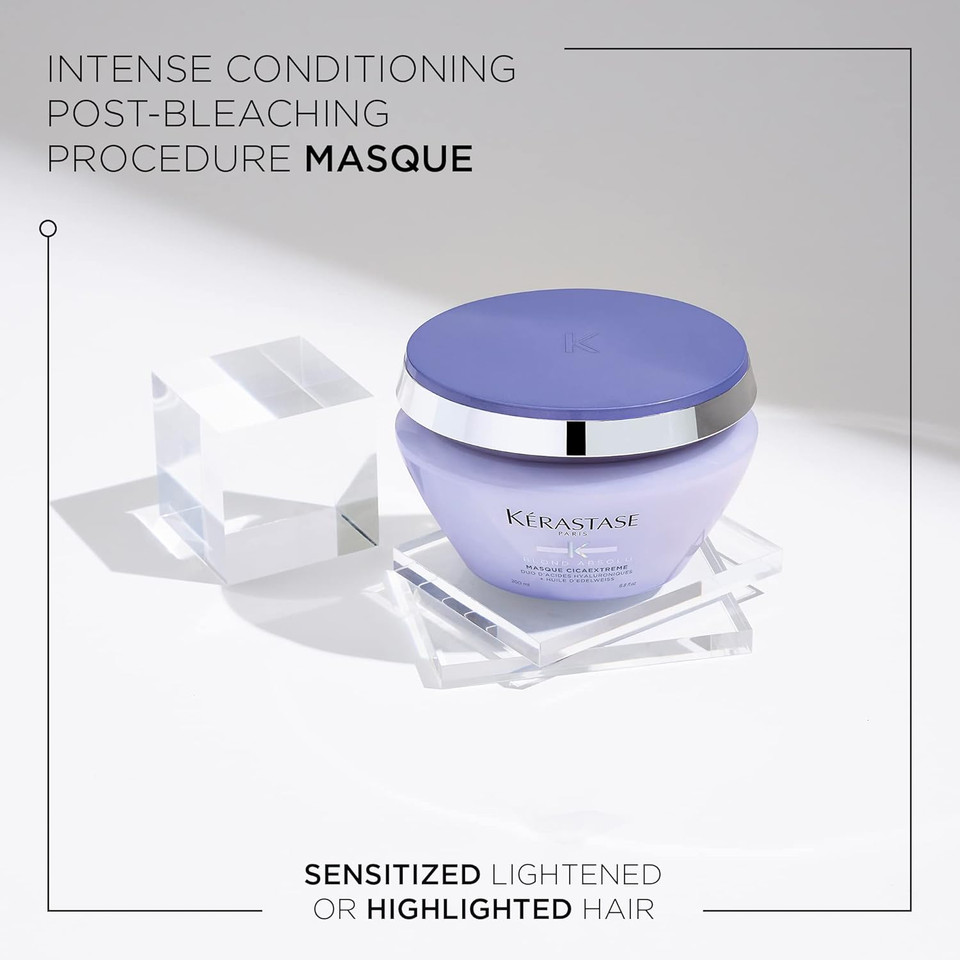 Kérastase Blond Absolu, Intense Conditioning Hair Mask, For Sensitised Lightened or Highlighted Hair, Ideal for Post-Bleaching, With Hyaluronic Acid & Edelweiss Flower, Masque Cicaextreme, 200ml Kérastase Blond Absolu, Intense Conditioning Hair Mask, For Sensitised Lightened or Highlighted Hair, Ideal for Post-Bleaching, With Hyaluronic Acid & Edelweiss Flower, Masque Cicaextreme, 200ml