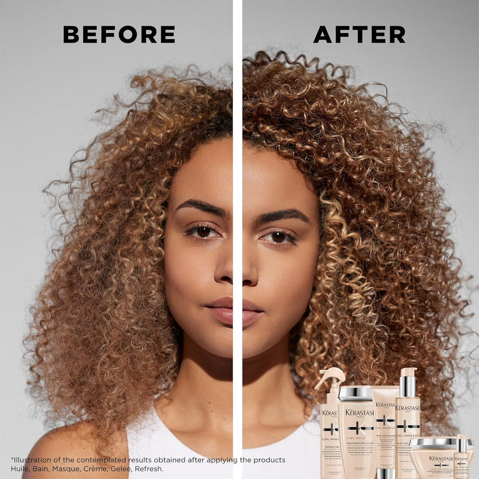 Kérastase Curl Manifesto, Extra-Rich Conditioning and Nourishing Mask, For Curly to Very Curly and Coily Hair, With Manuka Honey and Ceramide, Masque Beurre Haute Nutrition, 200 ml