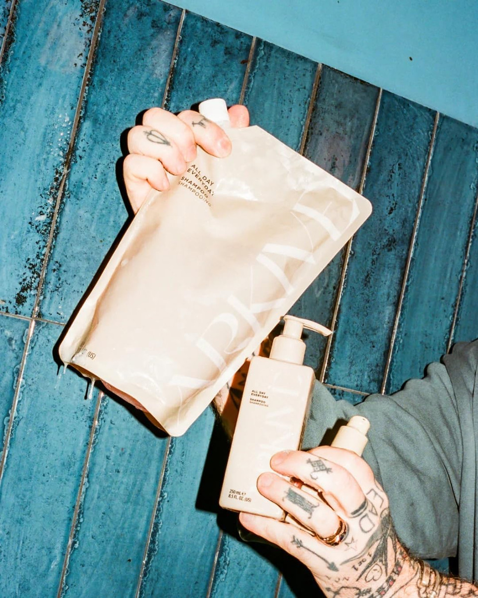 ARKIVE All Day Everyday Shampoo - Vegan Shampoo with Baobab Protein - Dry Scalp Shampoos for Scalp Moisture and Hair Shine - Natural Shampoos for Dry & Colour Treated Hair (1L Refill)